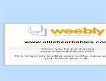 Tablet Screenshot of alliebearbabies.com